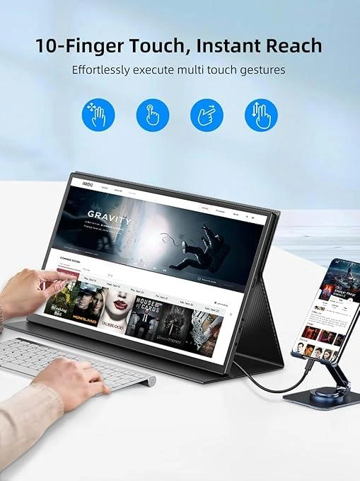 EVICIV 18.5” Portable Touchscreen 120hz Monitor 2